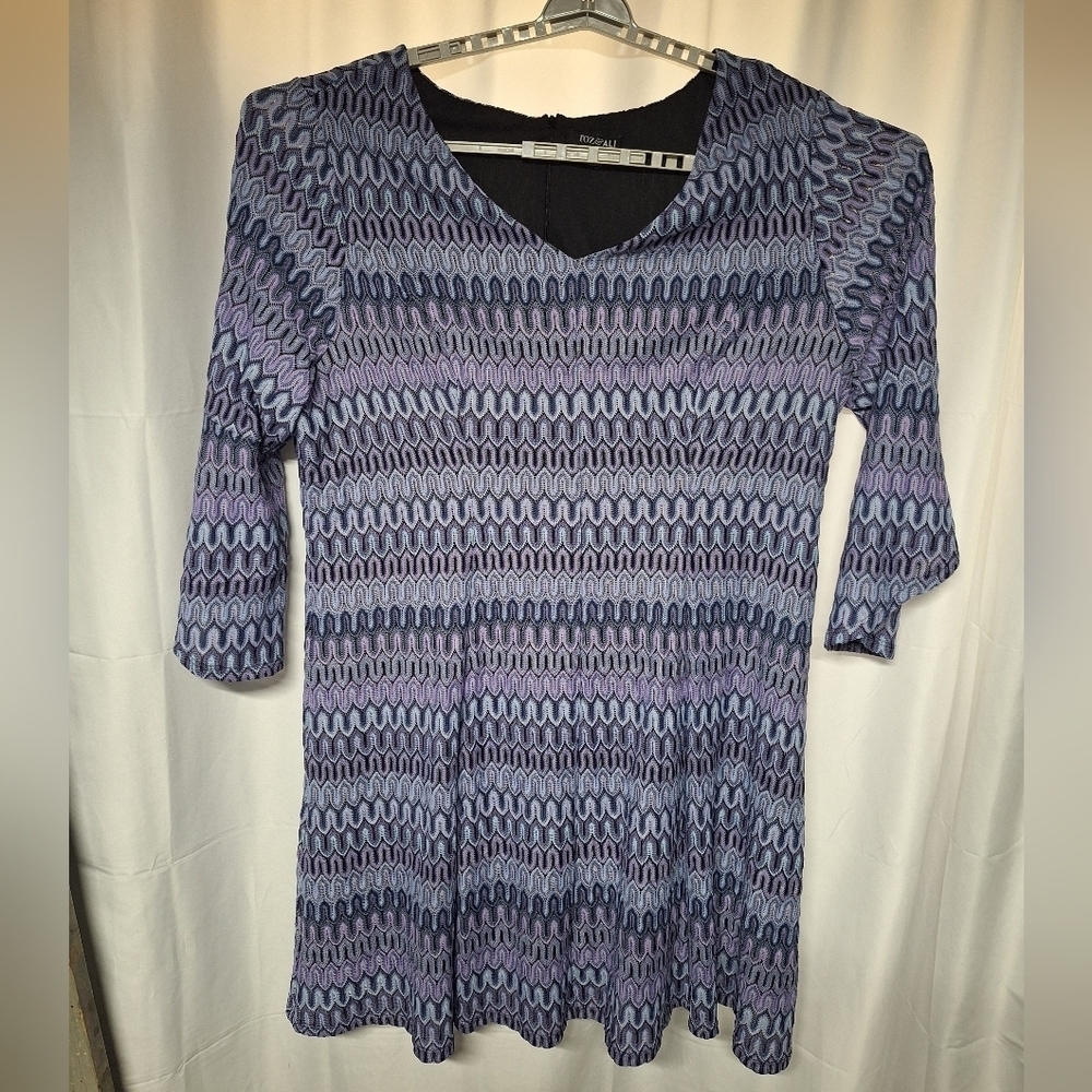 Roz & Ali Blue and Purple Midi Dress